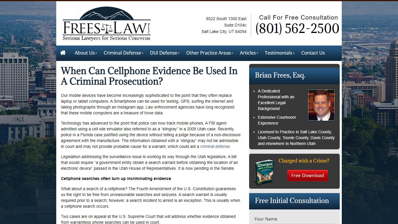 When Can Cellphone Evidence Be Used In A Criminal Prosecution? - Frees Law